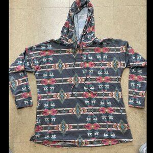 Western / Aztec ladies lightweight hoodie - large
